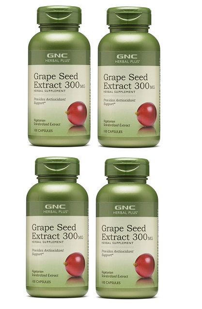 GNC Herbal Plus Grape Seed Extract葡萄仔萃取 300mg 100顆  (一組4瓶)